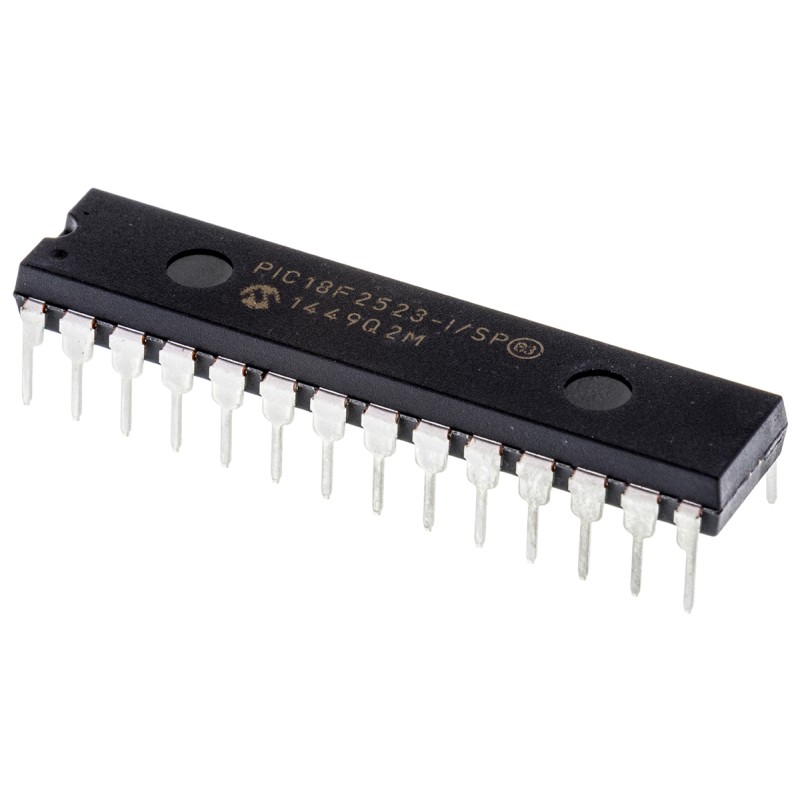 1 pcs - Microchip PIC18F2523-I/SP, 8bit PIC Microcontroller, PIC18F, 40MHz, 32 kB, 256 B Flash, 28-Pin SPDIP