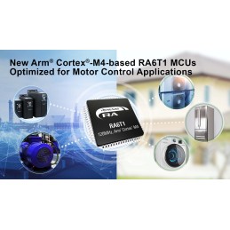 1 pcs - Renesas Electronics R7FA6T1AB3CFPAA0, 32bit ARM Cortex M4 Microcontroller MCU, RA6T1, 120MHz, 256 KB Flash, 100-Pin QFP