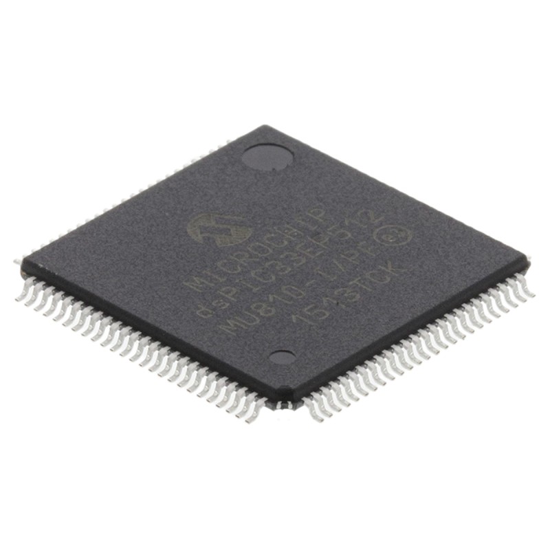 1 pcs - Microchip dsPIC33EP512MU810-I/PF, 16bit dsPIC Microcontroller, DSPIC33EP, 70MHz, 536 kB Flash, 100-Pin TQFP