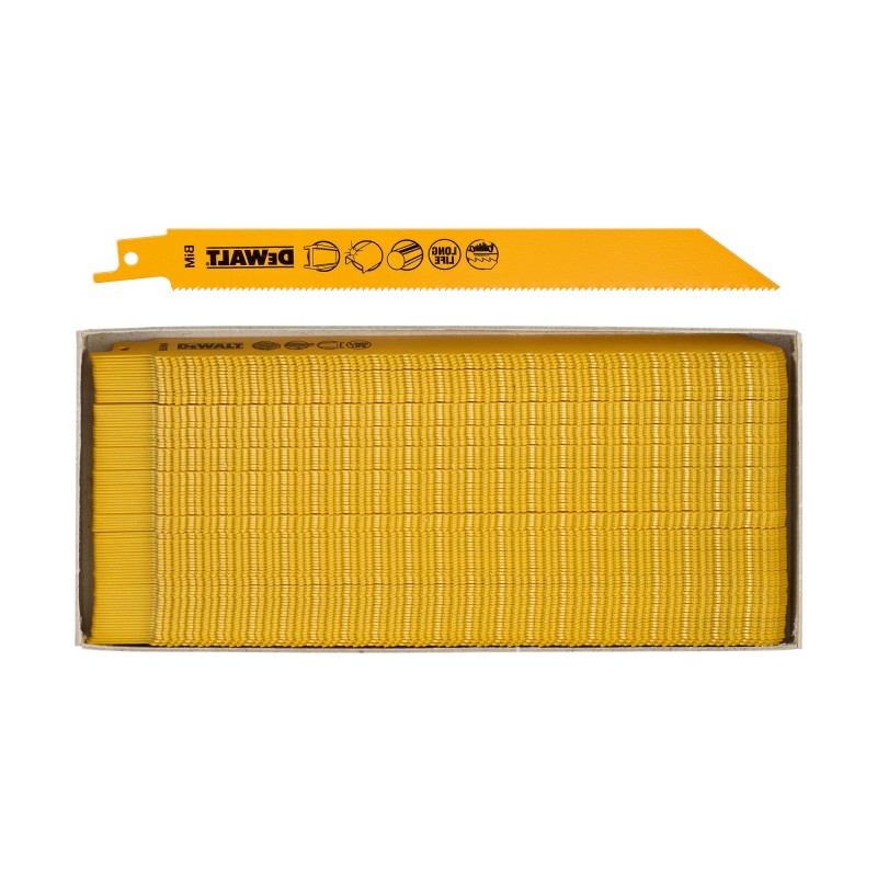 1 pcs - DeWALT, 18 Teeth Per Inch Metal 203mm Cutting Length Reciprocating Saw Blade, Pack of 5