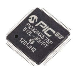 1 pcs - Microchip PIC32MX575F512L-80I/PT, 32bit PIC Microcontroller, PIC32MX, 80MHz, 12 kB, 512 kB Flash, 100-Pin TQFP