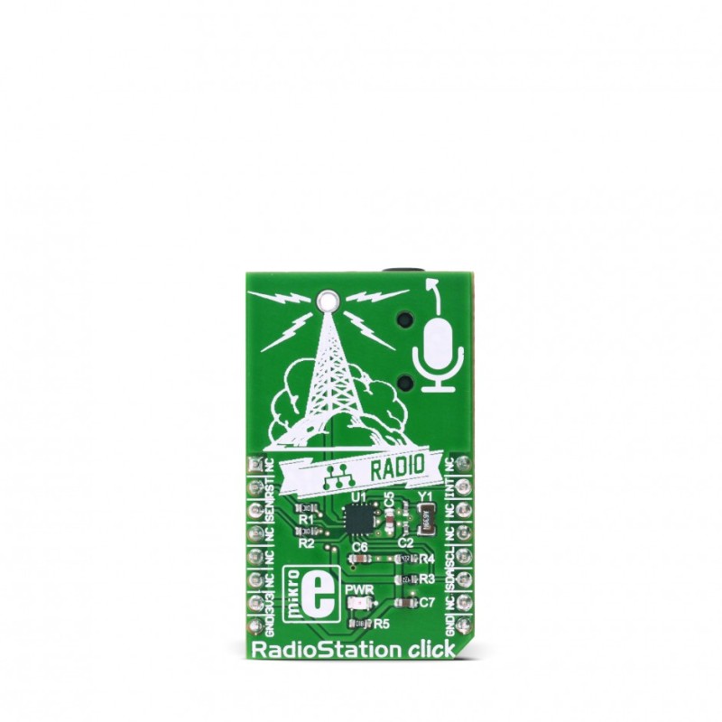 1 pcs - MikroElektronika RadioStation Click Si4713-B30 mikroBus Click Board 76 - 108MHz MIKROE-2822