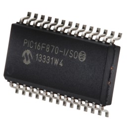 1 pcs - Microchip PIC16F870-I/SO, 8bit PIC Microcontroller, PIC16F, 20MHz, 2K x 14 words, 64 x 8 words Flash, 28-Pin SOIC