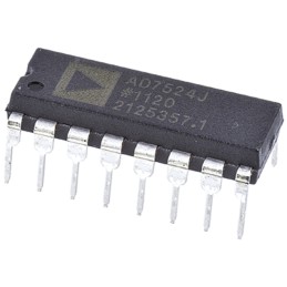 1 pcs - Analog Devices, DAC 8 bit-, 4Msps, ±3.5LSB Parallel, 16-Pin PDIP