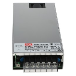 1 pcs - MEAN WELL Switching Power Supply, HRPG-450-24RS, 24V dc, 18.8A, 451W, 1 Output, 120 - 370 V dc, 85 - 264