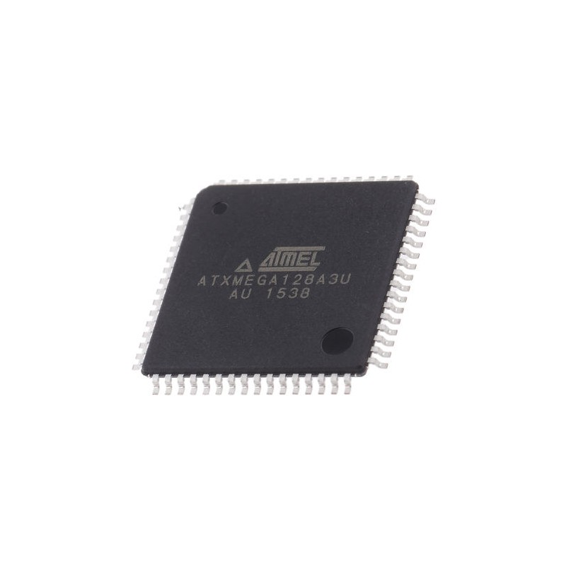 1 pcs - Microchip ATXMEGA128A3U-AU, 8bit AVR Microcontroller, AVR XMEGA, 32MHz, 128 + 8 kB Flash, 64-Pin TQFP
