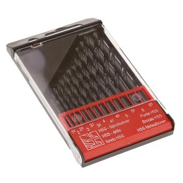 1 pcs - RS PRO 13-Piece Twist Drill Bit Set for Metal, 6.5mm Max, 1mm Min, HSS Bits
