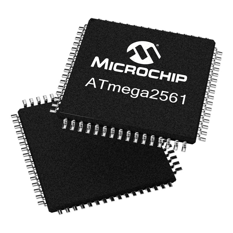1 pcs - Microchip ATMEGA2561-16AU, 8bit AVR Microcontroller, ATmega, 16MHz, 256 kB Flash, 64-Pin TQFP
