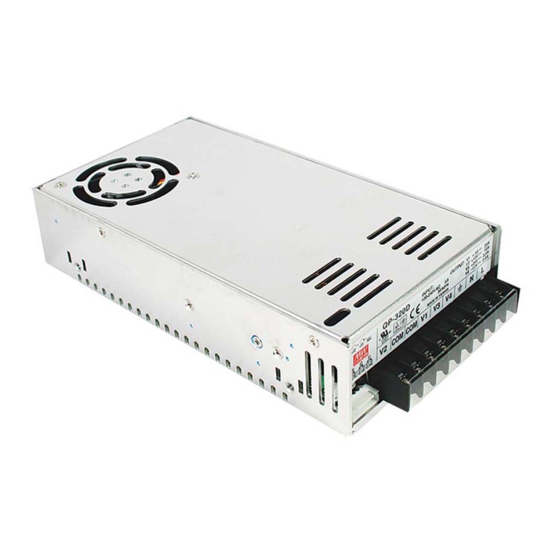 1 pcs - MEAN WELL Switching Power Supply, QP-320D, 5 V dc, ±12 V dc, ±24 V dc, 2 A, 3 A, 10 A, 20 A, 316W, Quad Output, 127