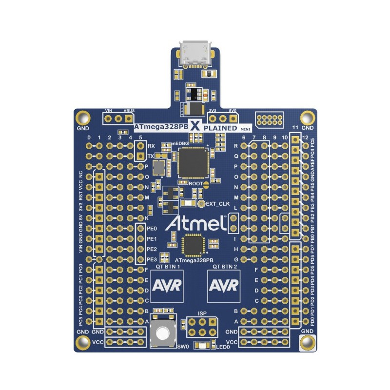 1 pcs - Microchip Xplained Mini MCU Evaluation Kit ATMEGA328PB-XMINI