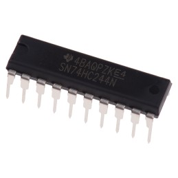 1 pcs - Texas Instruments SN74HC244N Octal-Channel Buffer & Line Driver, 3-State, 20-Pin PDIP