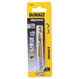 1 pcs - DeWALT DT50 Series Titanium Twist Drill Bit, 10mm Diameter, 102 mm Overall