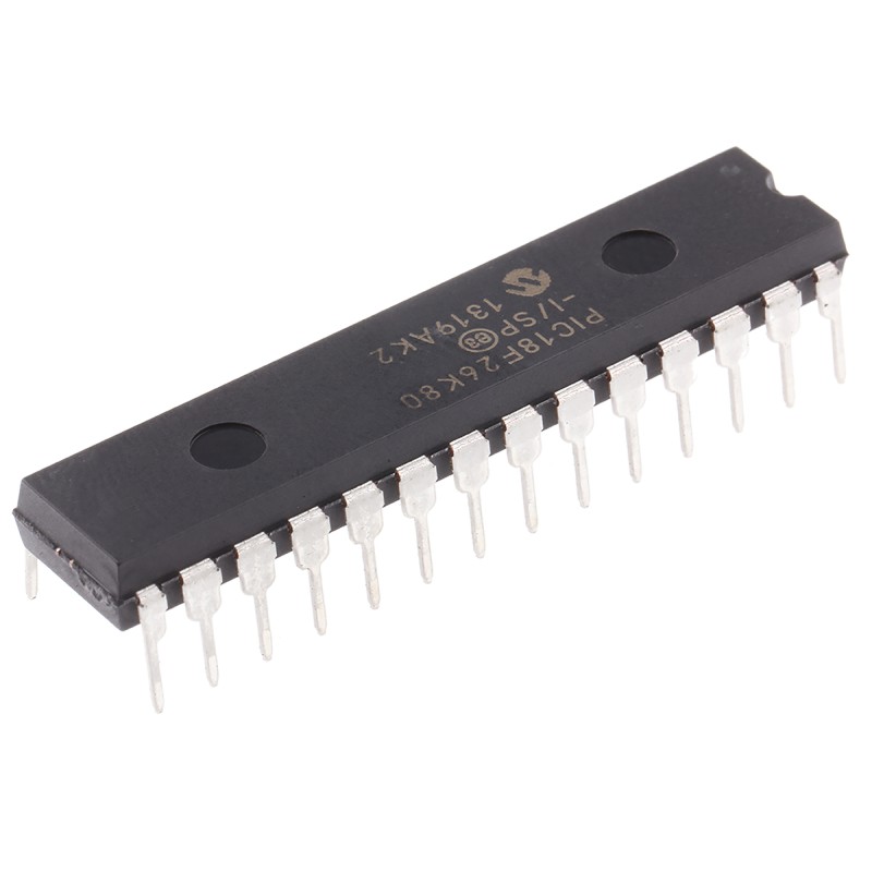 1 pcs - Microchip PIC18F26K80-I/SP, 8bit PIC Microcontroller, PIC18F, 64MHz, 64 kB Flash, 28-Pin SPDIP