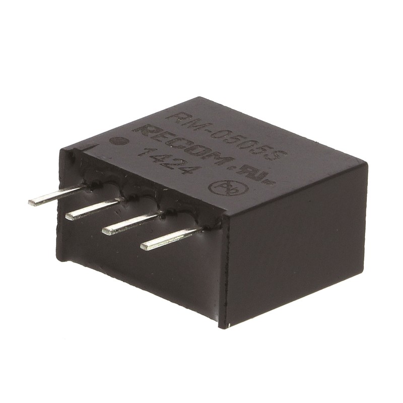 1 pcs - Recom RM DC-DC Converter, 5V dc/ 50mA Output, 4.5 - 5.5 V dc Input, 0.25W, Through Hole, +85°C Max Temp -40°C