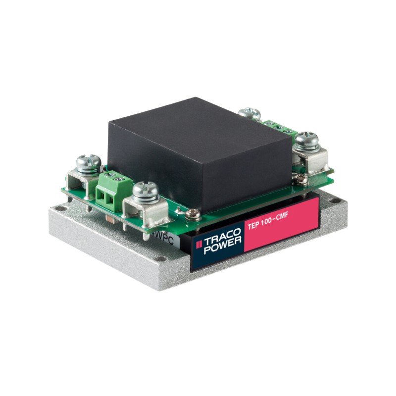1 pcs - TRACOPOWER TEP 100 DC-DC Converter, 48V dc/ 2.1A Output, 18 - 36 V dc Input, 100W, Chassis Mount, +75°C Max Temp