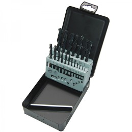 1 pcs - Milwaukee 19-Piece Twist Drill Bit Set for Multi-Material, 10mm Max, 1mm Min, HSS-R Bits