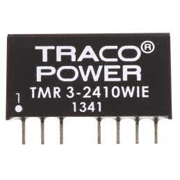 1 pcs - TRACOPOWER TMR 3WIE DC-DC Converter, 3.3V dc/ 700mA Output, 9 - 36 V dc Input, 3W, Through Hole, +85°C Max Temp