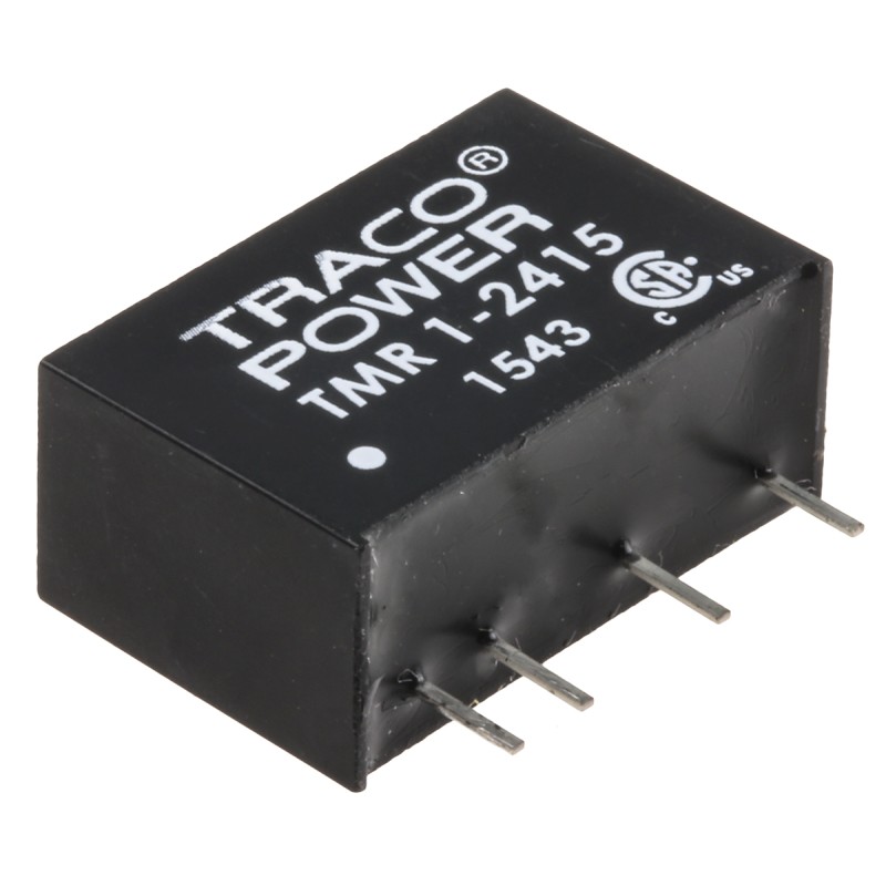 1 pcs - TRACOPOWER TMR 1 DC-DC Converter, 24V dc/ 42mA Output, 18 - 36 V dc Input, 1W, Through Hole, +85°C Max Temp
