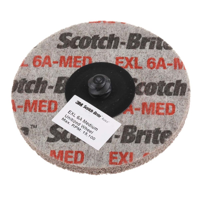 1 pcs - 3M Roloc Scotch-Brite Aluminium Oxide Deburring & Finishing Wheel, 50.8 mm, 76.2 mm Diameter, Medium