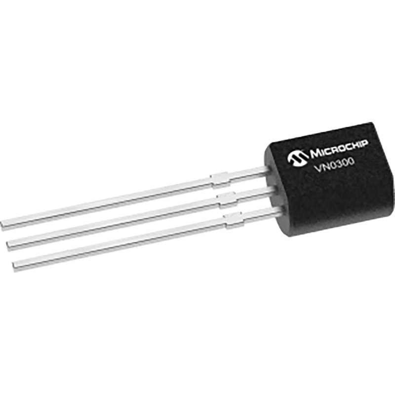 10 pcs - N-Channel MOSFET, 640 mA, 30 V, 3-Pin TO-92 Microchip VN0300L-G