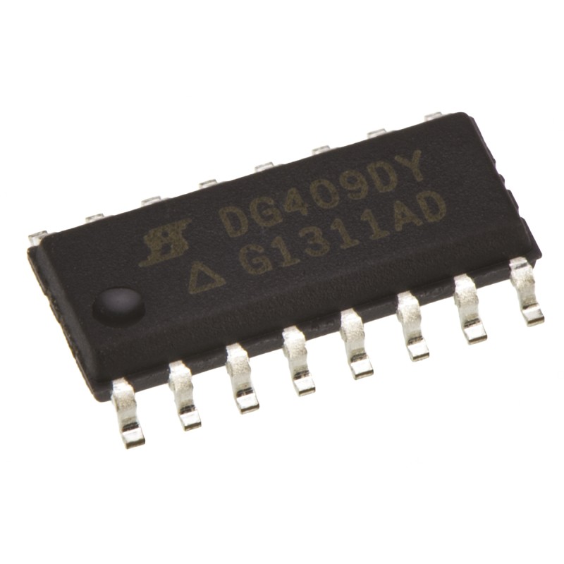 1 pcs - Vishay DG409DY-E3 Analogue Switch Dual 4:1 15 V, 18 V, 24 V, 28 V, 16-Pin SOIC
