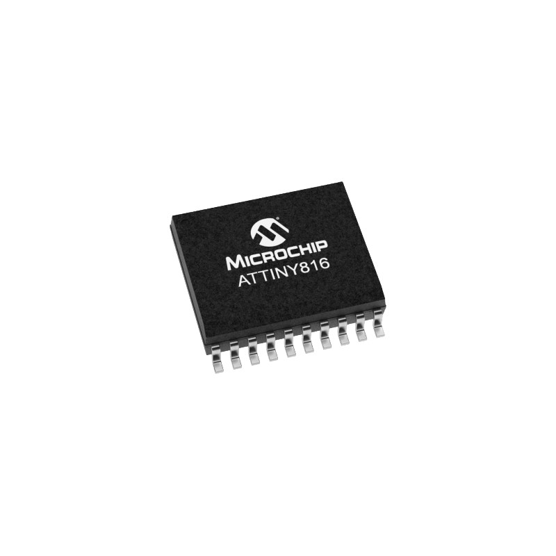 10 pcs - Microchip ATTINY816-SFR, 8bit AVR Microcontroller, ATtiny816, 20MHz, 8 kB Flash, 20-Pin SOIC