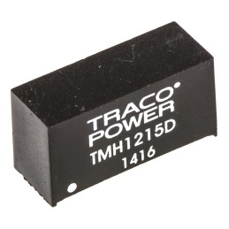 1 pcs - TRACOPOWER TMH DC-DC Converter, ±15V dc/ ±65mA Output, 10.8 - 13.2 V dc Input, 2W, Through Hole, +85°C Max Temp