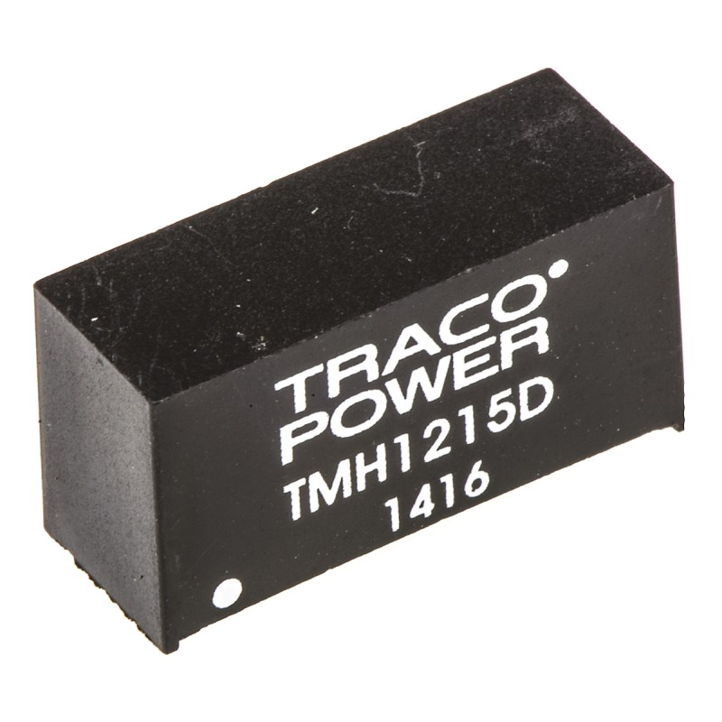 1 pcs - TRACOPOWER TMH DC-DC Converter, ±15V dc/ ±65mA Output, 10.8 - 13.2 V dc Input, 2W, Through Hole, +85°C Max Temp
