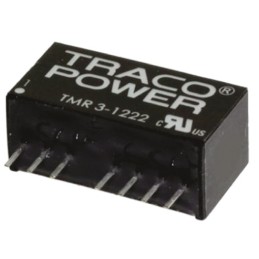 1 pcs - TRACOPOWER TMR 3WIE DC-DC Converter, ±15V dc/ ±100mA Output, 4.5 - 18 V dc Input, 3W, Through Hole, +85°C Max