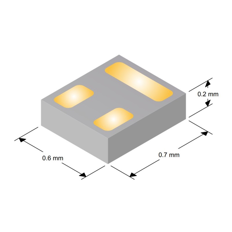 10 pcs - P-Channel MOSFET, –3.6 A, –20 V PICOSTAR Texas Instruments CSD25501F3T