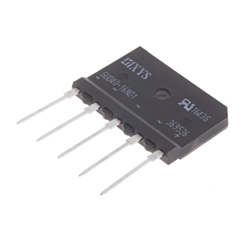 1 pcs - IXYS Bridge Rectifier, 40A, 1700V, 3-phase, 5-Pin