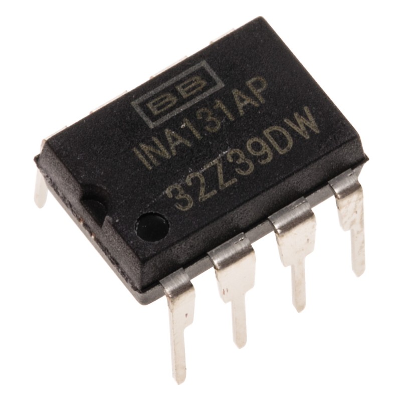 1 pcs - INA131AP Texas Instruments, Instrumentation Amplifier, 0.125mV Offset, 5 [arrow/] 28 V, 8-Pin PDIP