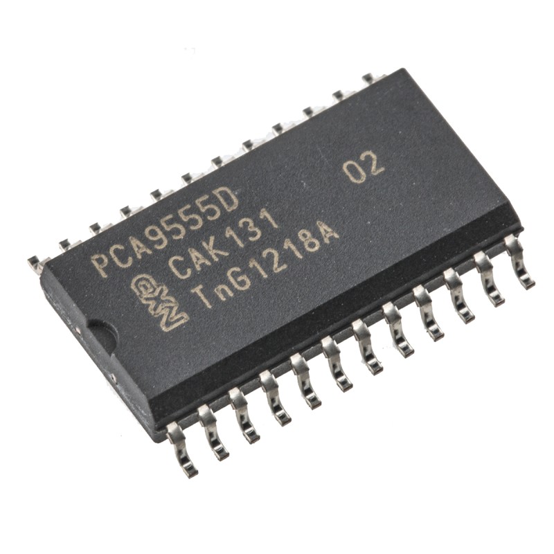 1 pcs - NXP 16-Channel I/O Expander I2C, SMBus 24-Pin SOIC, PCA9555D,112