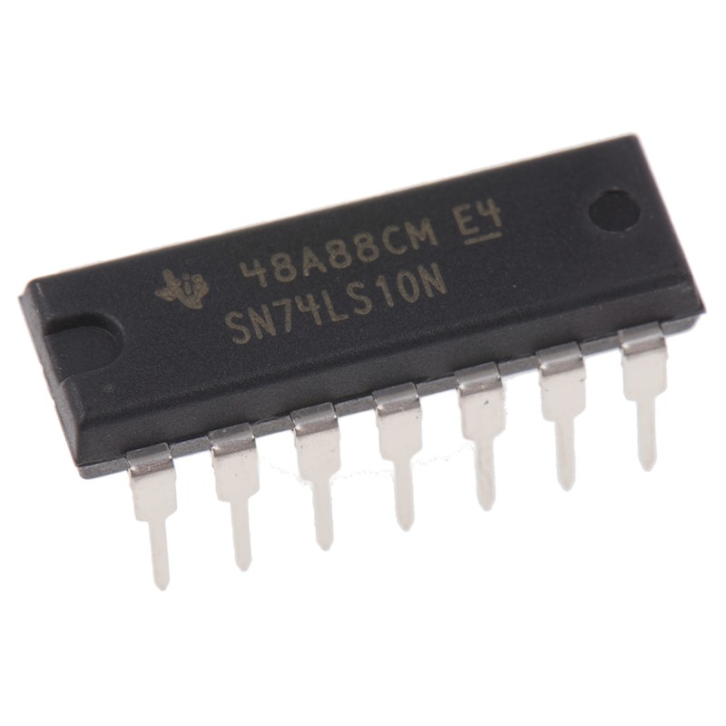 1 pcs - Texas Instruments SN74LS10N, Triple 3-Input NAND Logic Gate, 14-Pin PDIP