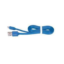 1 pcs - OKdo Micro USB Noodle Cable - 1m Blue