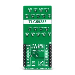 1 pcs - MikroElektronika MIKROE-4787, LED Driver 10 Click LED Controller LED Driver for TLC59283 for mikroBUS socket