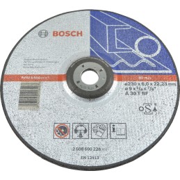 1 pcs - Bosch Aluminium Oxide Grinding Disc, 230mm x 6mm Thick, P30 Grit
