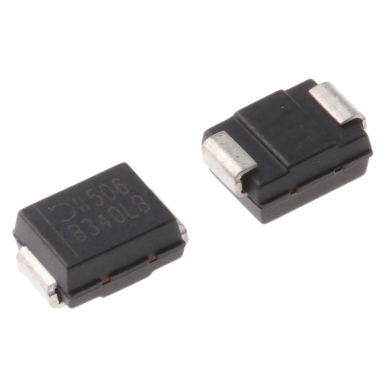 10 pcs - Diodes Inc 40V 3A, Schottky Diode, 2-Pin DO-214AA B340LB-13-F