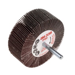 1 pcs - 3M Aluminium Oxide Flap Wheel, 80mm Diameter, P80 Grit