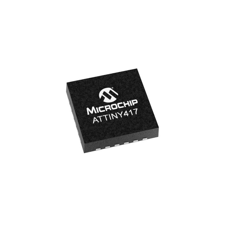 10 pcs - Microchip ATTINY417-MN, 8bit AVR Microcontroller, ATtiny417, 20MHz, 4 kB Flash, 24-Pin VQFN