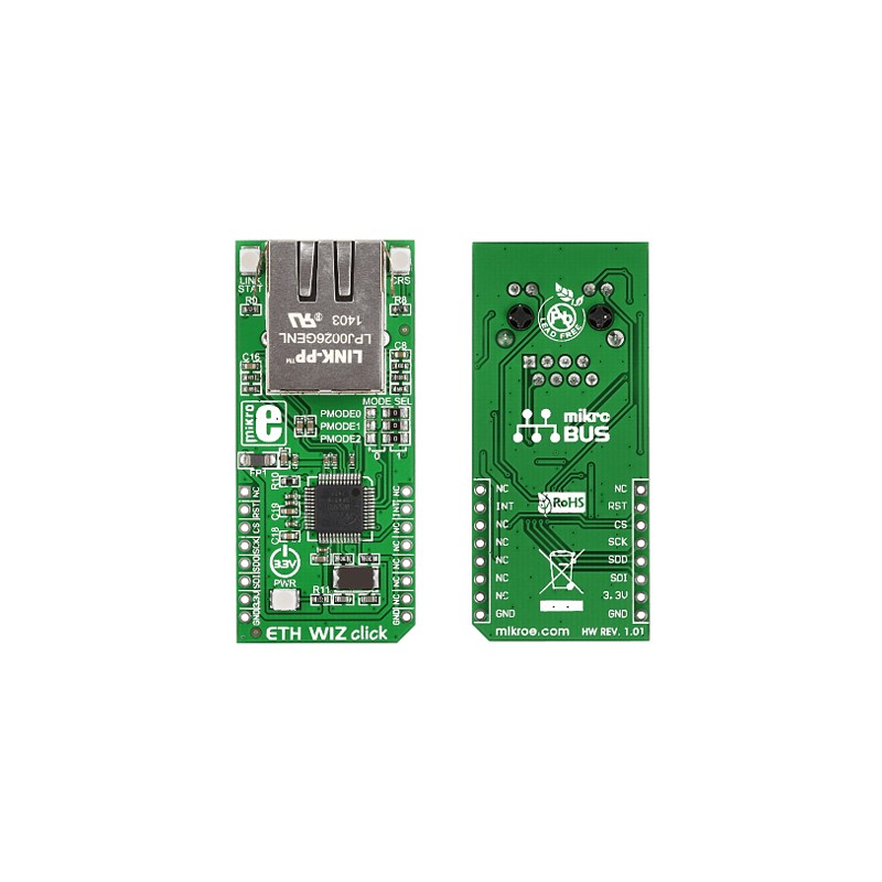 1 pcs - MikroElektronika ETH Wiz Click Evaluation Kit MIKROE-1718