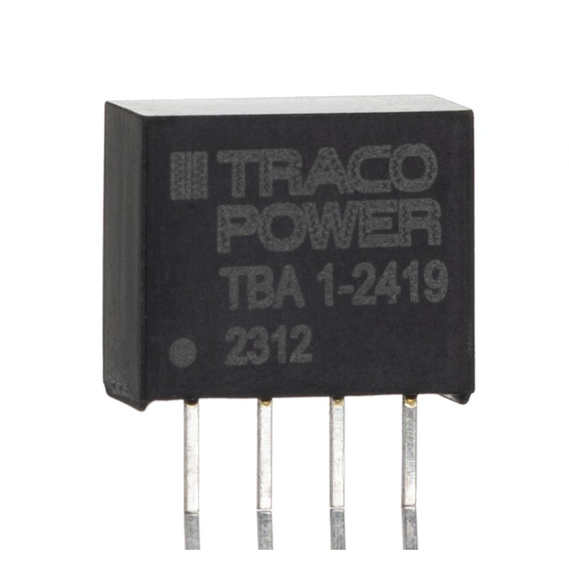 1 pcs - TRACOPOWER TBA 1 DC-DC Converter, 9V dc/ 110mA Output, 21.6 - 26.4 V dc Input, 1W, Through Hole, +95°C Max Temp