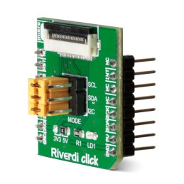 1 pcs - MikroElektronika MIKROE-2100, Riverdi Click LCD Add On Board With FT8xx, zif20