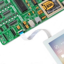 1 pcs - MikroElektronika MIKROE-2100, Riverdi Click LCD Add On Board With FT8xx, zif20