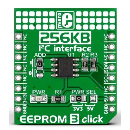 1 pcs - MikroElektronika MIKROE-1989, EEPROM3 click EEPROM Development Board for AT24CM02 for MikroBUS