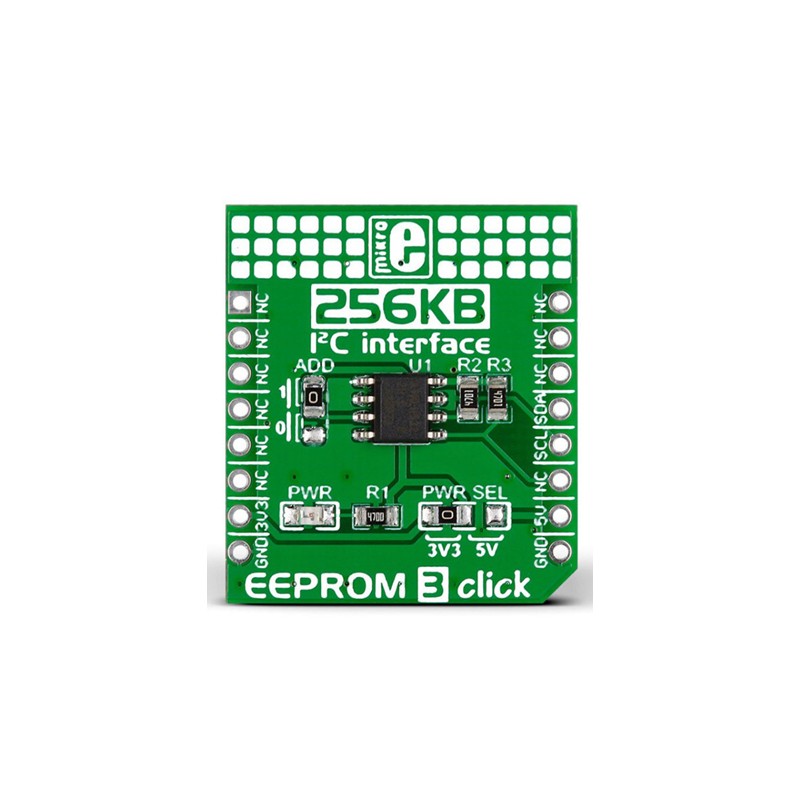 1 pcs - MikroElektronika MIKROE-1989, EEPROM3 click EEPROM Development Board for AT24CM02 for MikroBUS