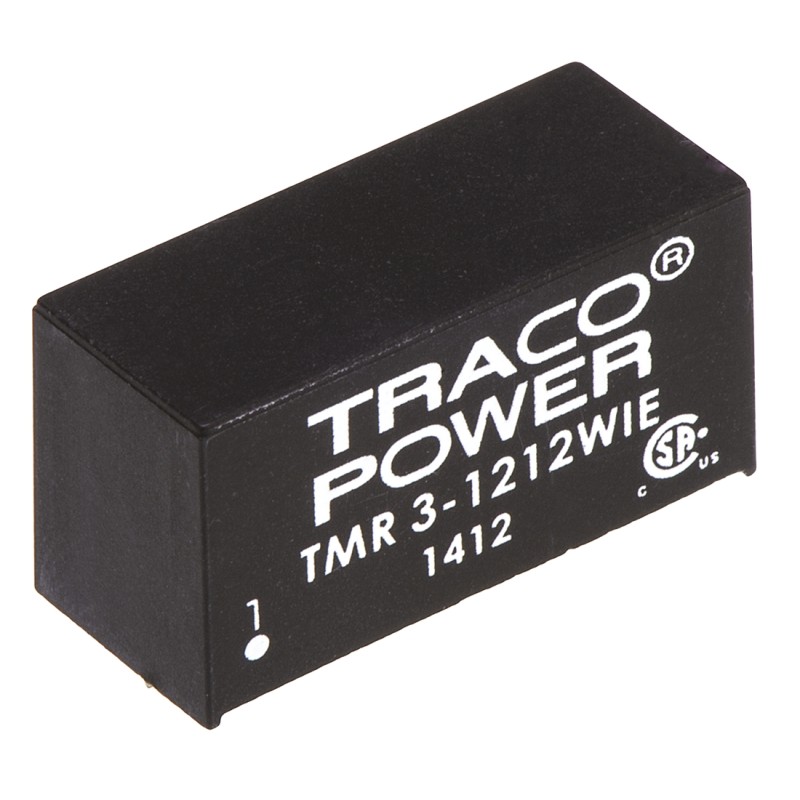 1 pcs - TRACOPOWER TMR 3WIE DC-DC Converter, 12V dc/ 250mA Output, 4.5 - 18 V dc Input, 3W, Through Hole, +85°C Max Temp