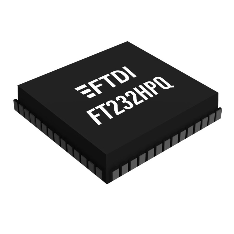 1 pcs - FTDI Chip FT232HPQ-TRAY, USB Controller, 12Mbps, USB 2.0, 3.3 V, 56-Pin QFN 56