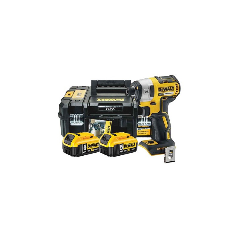 1 pcs - DeWALT 1/4 in 18V, 5Ah Cordless Impact Driver, UK Plug