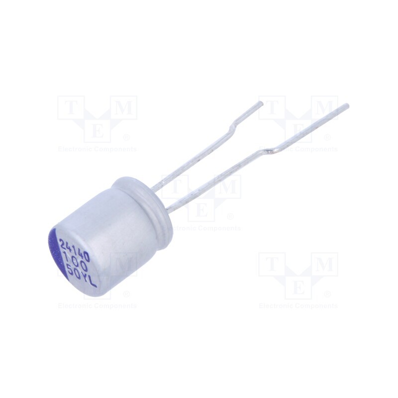1 pcs x SAMWHA - YL1H107M0809MPF - Capacitor: hybrid, THT, -55÷125°C, Body dim: Ø8x9.5mm, 100uF, 50VDC